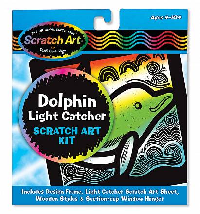 Витраж Scratch Art Дельфин 